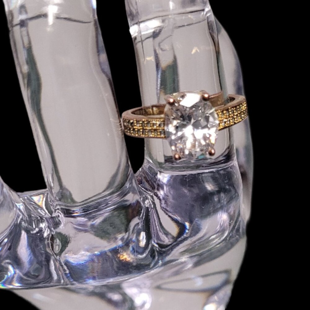 Charming Charilies Rose Gold Zirconia Ring Size 7.5